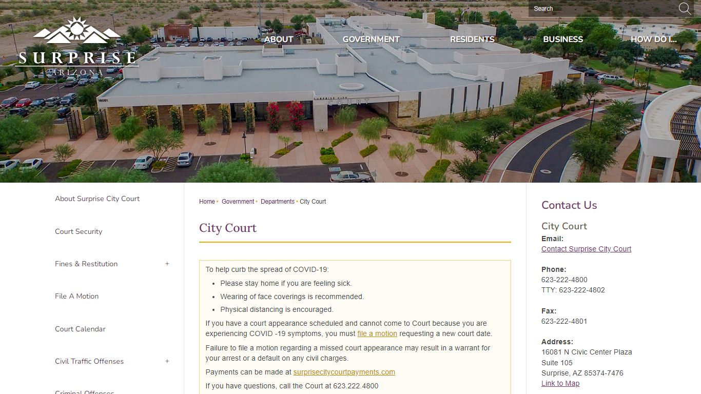 City Court | Surprise, AZ - Official Website