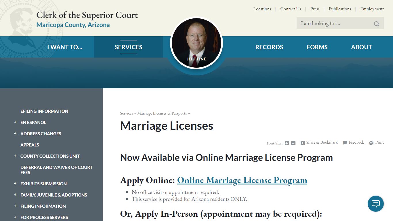 Marriage Licenses | Maricopa County Clerk of Superior Court