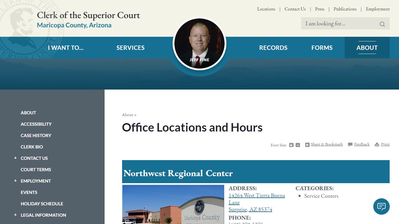 Office Locations and Hours | Maricopa County Clerk of Superior Court